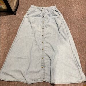 a.n.a Light Blue A-Line Denim Skirt